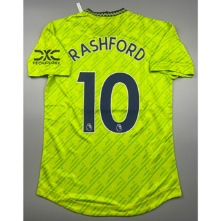 SALE !!! เสื้อบอล 2022-23 เพลเย่อ แมนยู เยือนสาม สีเขียว 10 RASHFORD Player Man U Third Cecat