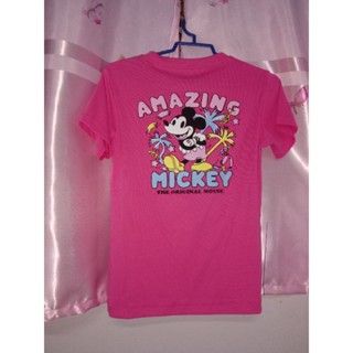 เสื้อยืด ลายmickey mouse สีชมพูเข้ม