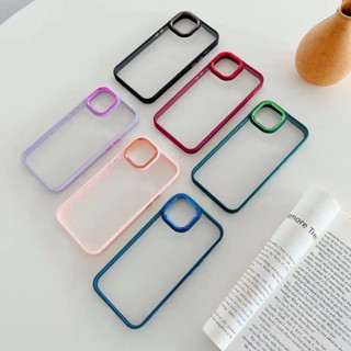 เคสใส ขอบสีอะคริลิค รุ่น Vivo(วีโว่) Y21(2021)/Y33s/ Y20/Y20s/Y12s/Y12a พร้อมส่งเลยค่ะ ขอบสีขอบเหลียม