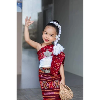 ชุดคำแก้วเด็ก ชุดลาวเด็ก ชุดภาคอีสาน ชุดประจำชาติ อาเซียน