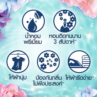 [ใหม่!] Downy ดาวน์นี่ น้ำยาปรับผ่านุ่มสูตรเข้มข้น กลิ่นหอมแดดและสวนดอกไม้ 460 มล x 4