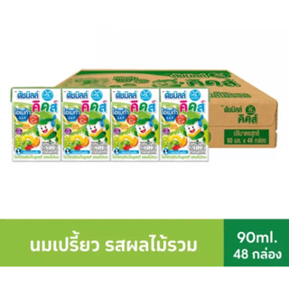 Dutch Mill ดัชมิลล์คิดส์ นมเปรี้ยวยูเอชที รสผลไม้รวม 90 มล. x 48 กล่อง