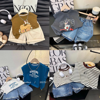 พร้อมส่ง ชุดแบตบอย เสื้อแขนกุดลายการ์ตูน