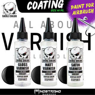 Skull Color : Auxiliary Thinner ตัวเคลือบ, ตัวทำละลาย, Cleaner สีพร้อมใช้สำหรับแอร์บรัชสูตร Acrylic ขนาด 60ml