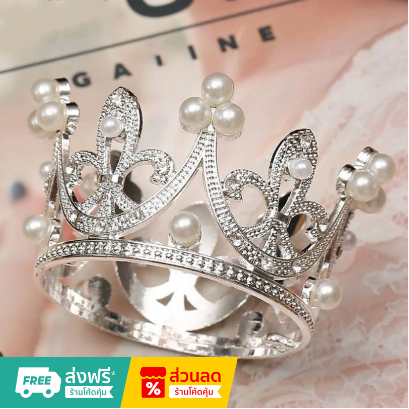 พร้อมส่งในไทย มงกุฏ ติดแท่งไฟ โบว์ติดแท่งไฟ โบว์ตกแต่งแท่งไฟ ของตกแต่ง แท่งไฟ