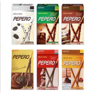 (ล็อตใหม่) Lotte PEPERO กล่องใหญ่ มี 8 เเพ็ค  มี 4 รส Exp.10/2023