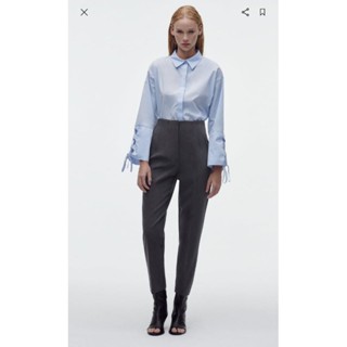 Zara New High waisted Trousers สีเทา คอลใหม่ 2023