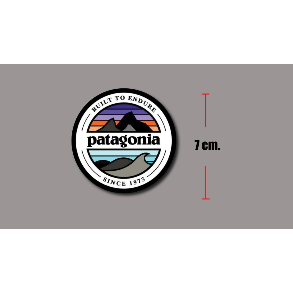 sticker pvc patagonia สติกเกอร์แคมปิ้ง งานออฟเซ็ทแท้ pvc กันน้ำ กันแดด