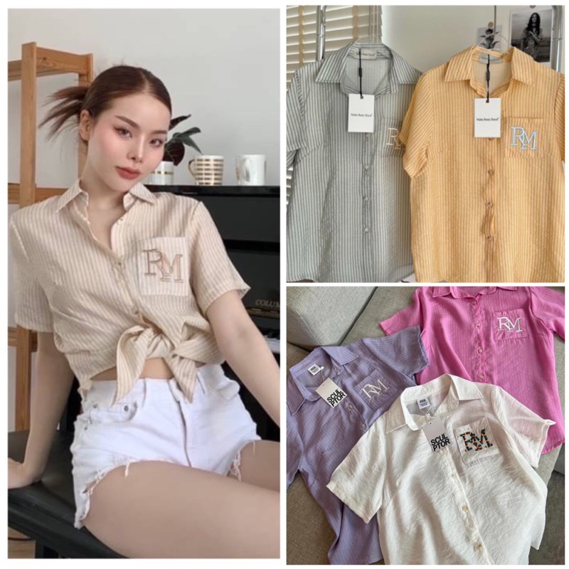 💫New💫[ส่งจากไทย TH] 🏷Valen เสื้อT-Shirt ปัก RM รุ่นใหม่ลายใหม่