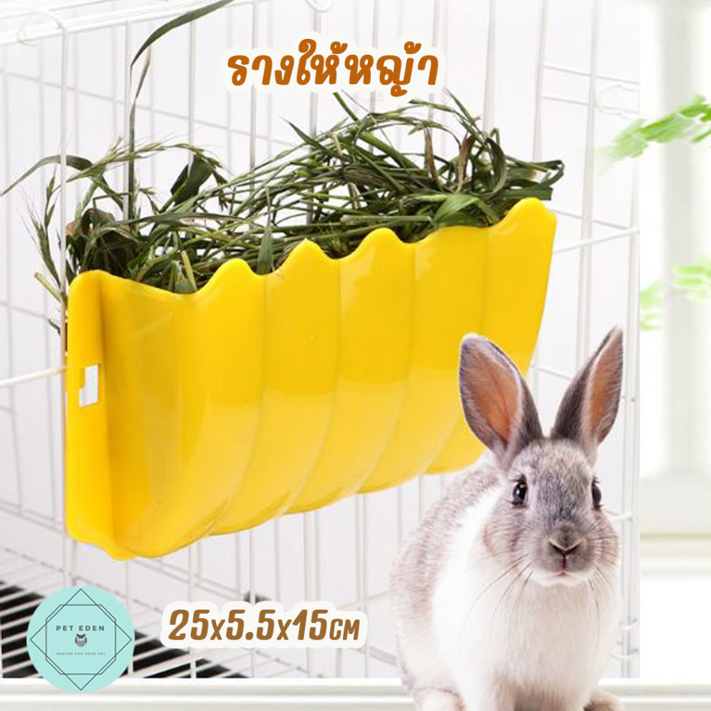 แบบใหม่เข้าเพิ่ม รางให้หญ้ารุ่นใหม่ รางให้หญ้าติดกรง กระต่าย ชินชิล่า หนูตะเภา สัตว์เล็ก Rabbit Small Pet