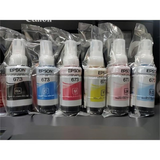 หมึกเติม Epson 673 ของแท้สำหรับปริ้นเตอร์เอพสัน L800 L805 L810 L850 L1800.