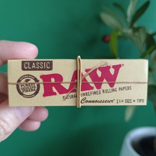 แท้ 100% RAW Classic Connoisseur 1 1/4 &amp; Tips