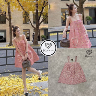 minidress pinkdress เดรสสายเดี่ยวตัวพองน่ารัก