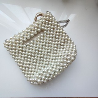 กระเป๋า Zara Pearl Bead Mini Bucket Bag