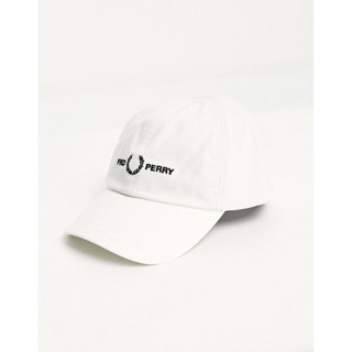 Fred Perry Large Logo Cap in White