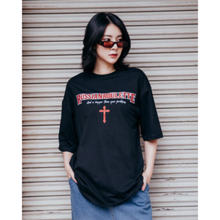 เสื้อยืด oversize คอลเลคชั่น No Prob  (black)