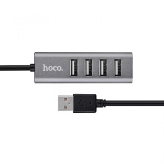 ส่งด่วน Hoco USB hub “HB1” USB-A to four ports USB 2.0 charging and data sync อุปกรณ์เพิ่มช่อง USB ใช้งานง่าย ของแท้ 100