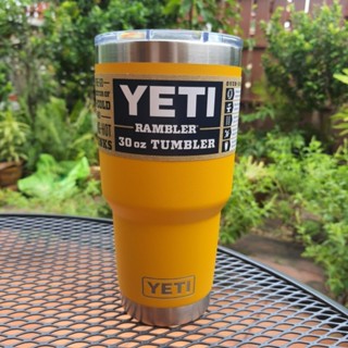 แก้ว YETI 30 oz. สี ALPINE YELLOW ฝาแม่เหล็กสไลด์ แท้ 💯% นำเข้าจาก USA.🗽🗽