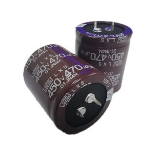 CAPACITOR 470UF450V ขาเขี้ยว ไซร์ 25*50mm  พร้อมส่ง ส่งทุกวัน