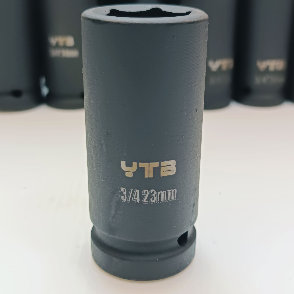 ลูกบล็อกยาว บล็อกลม 3/4"(6หุน) เบอร์ 23 มม. สำหรับ บล็อกลม บล็อกแบต บล็อกไฟฟ้า (IMPACT SOCKET)