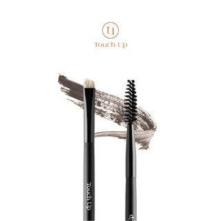 (( ขน Badger )) แปรงเขียนคิ้วสองหัว Touch Up  เบอร์ 301 ขนไม่แตก ไม่ฟู ไม่อ่อนยวบ จิกสีได้ดี ขน Water badger