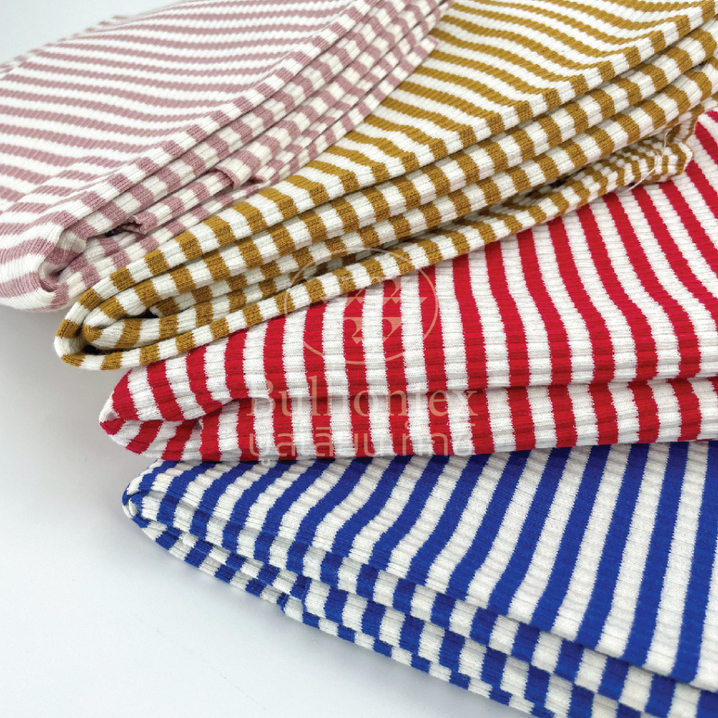 ผ้าร่องเจอร์ซี่ สไตร์ท Jersey Rib Stripe เนื้อผ้าสัมผัสนุ่ม ระบายอากาศดี มีความยืดหยุ่น ขนาด 1 กิโล ราคา ถูกที่สุด ดีลบีเคเค แกลเลอรีภาพที่ 7