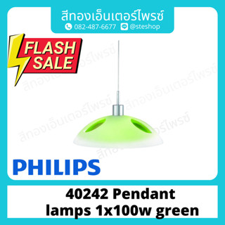 "PHILIPS" 40242 Pendant lamps 1x100w green