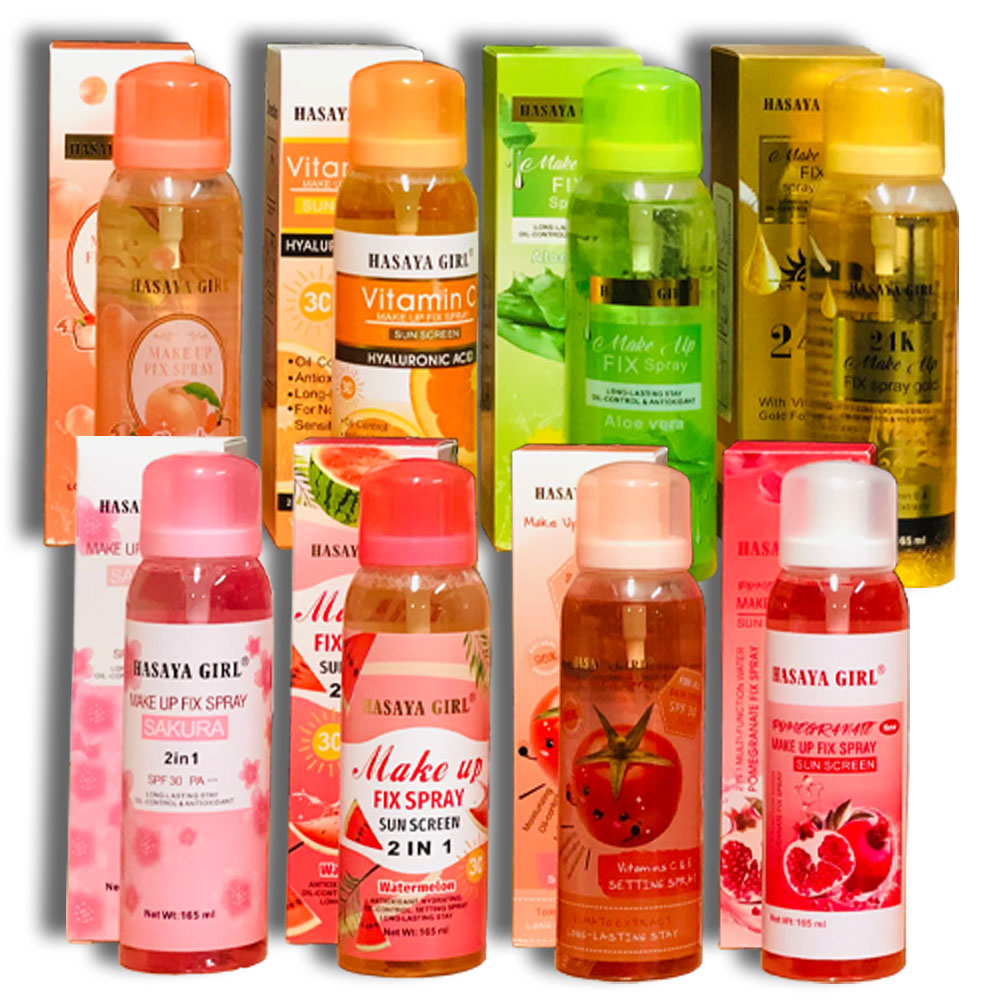 สเปรย์ น้ำเเร่บล็อคเครื่องสำอางค์ Hasaya Girl Make Up Fix Spray no.3738 งานดี ฉีดระหว่างวันก็เริ่ด เครื่องสำอางติดทน