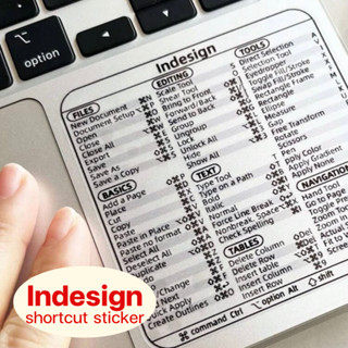 พร้อมส่งจากไทย🌈 | สติ๊กเกอร์ Shortcut สำหรับ Indesign สติ๊กเกอร์คีย์ลัดสำหรับโปรแกรมIndesign พื้นหลังใส