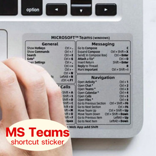 พร้อมส่งจากไทย🌈 | สติ๊กเกอร์ Shortcut สำหรับ Microsoft Teams สติ๊กเกอร์คีย์ลัดสำหรับโปรแกรม Microsoft Teams พื้นหลังใส