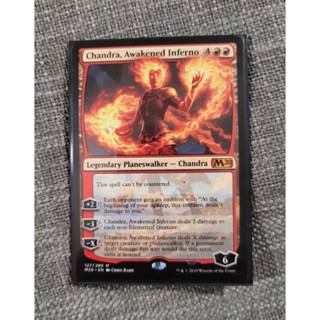 การ์ด MTG Chandra, Awakened Inferno Red Magic the Gathering EDH รุ่น Core set 2020 M20 สภาพ Nm