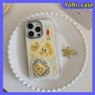 💕พร้อมส่ง💕iPhone 14 13 12 11 Pro Max เคส for เคสไอโฟน11 น่ารัก บางเบาพกพาง่าย การ์ตูน รูปหัวใจ หมี กระจกเงา CaseiPhone 1