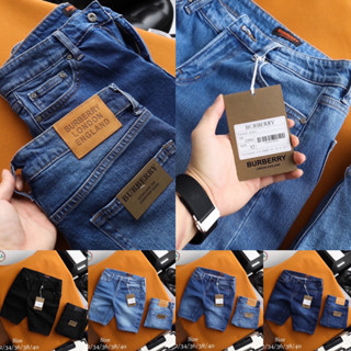 กางเกงขาสั้น BURBERRY 🖤💙 Hiend 1:1 Jeans pant สี navy + black