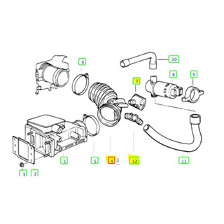 ท่ออากาศ Rubber Boot 1739574 Resonator Support BMW E36 M43 แท้เดิม