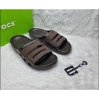 รองเท้า Crocs Slide แบบสวม สายหนัง สวยใหม่ 40--45