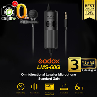 Godox Microphone LMS-60G Dual Omnidirectional Lavalier - Camera &amp; Smartphone (Vlogger, Live Streame) - ประกันศูนย์ 3 ปี