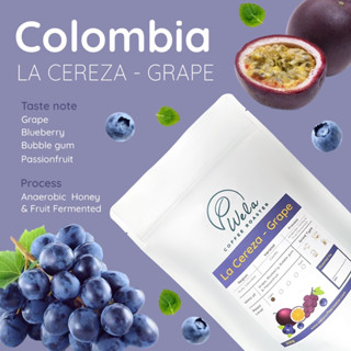 เมล็ดกาแฟคั่ว Colombia La Cereza - Grape, Anaerobic Honey &amp; Fruit Fermented Process, Light Roast (200g)