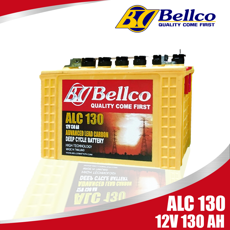 แบตเตอรี่ แบตเตอรี่โซล่าเซลล์ ALC130 12V 130AH แบตเตอรี่ Bellco Battery Deep Cycle