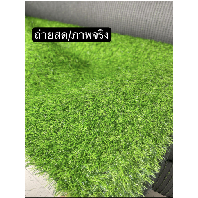 หญ้าเทียม3cm หญ้าเทียมราคาถูก หญ้าเทียมปูพื้น  เนื้อแน่น ขนฟู ไม่หลุดไม่ร่วง เหมือนหญ้าจริงมาก - รูปที่ 7