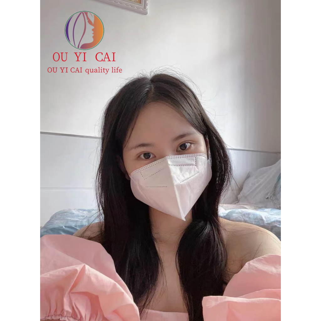 OUYICAI หน้ากากอนามัย Kn95 กันฝุ่น PM2.5 หนา 5 ชั้น แบบใช้แล้วทิ้ง (10ชิ้น)