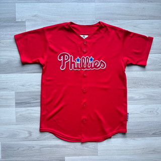 เสื้อเบสบอลอเมริกามือ2ของแท้:Phillies