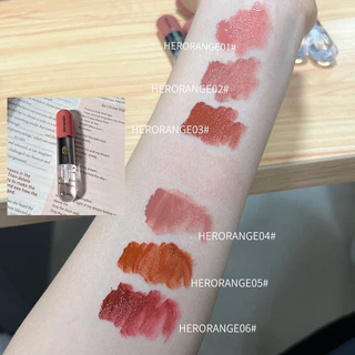 M344 Herorange ลิปสติก ลิปกลอส แบบสองหัว เคลือบน้ำ ใส กันน้ำ ติดทนนาน ชุ่มชื้น