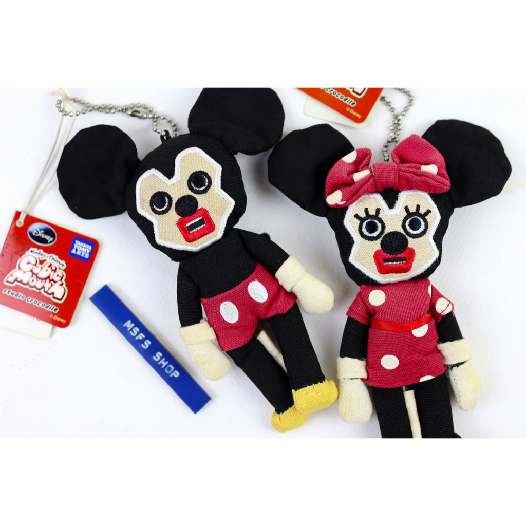 [มือสอง] พวงกุญแจตุ๊กตาผ้า Mickey and Friends รุุ่น Cubic Mouth