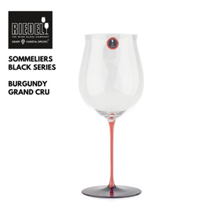 RIEDEL SOMMELIERS BLACK SERIES COLLECTOR S EDITION RED WINE GLASS : BURGUNDY GRAND CRU RED/BLACK