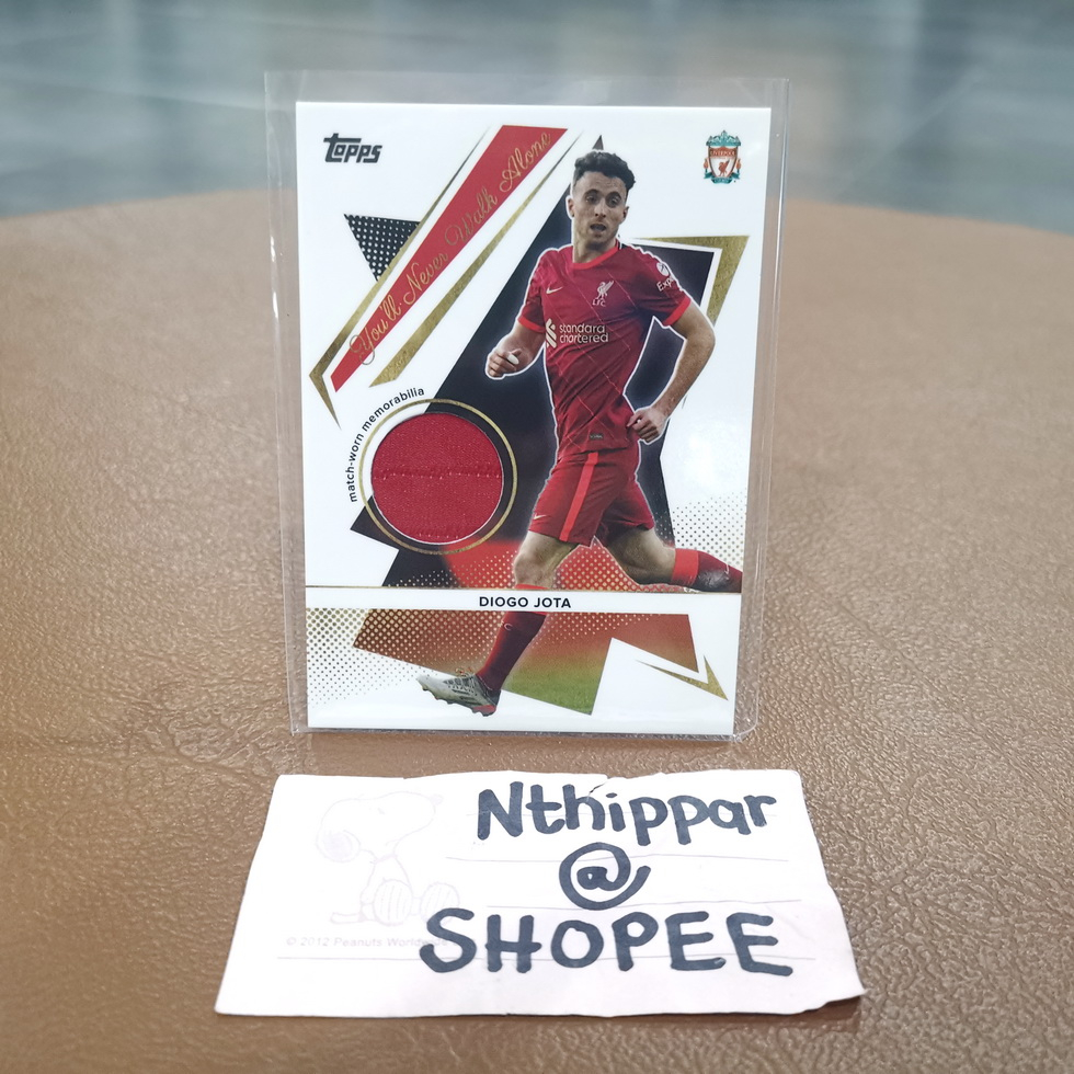 ขาย การ์ด Topps Liverpool Team Set Diogo Jota Relic Card ชิ้นส่วนผ้า ลิเวอร์พูล การ์ดฟุตบอล การ์ดนัก