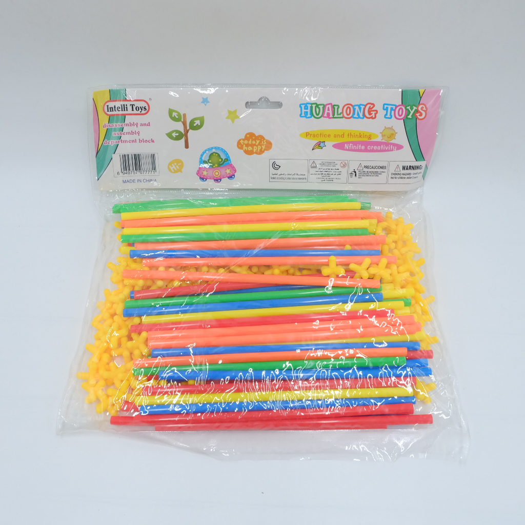 [พร้อมส่ง] B-140 Puzzle Blocks Intelli Toy เกมต่อหลอด ของเล่นเด็ก ต่อหลอด