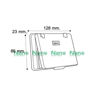 NANO ฝาครอบแผง 411 แผง แผงหน้ากาก กันน้ำ แนวนอน รุ่นClassic Series ใช้กับยี้ห้อพานาและช้างได้