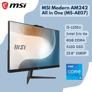 MSI PC All in one Modern AM242 12M-474XTH /Ci5-1235U/23.8" FHD/ 8GB /512M.2 Pcle SSD