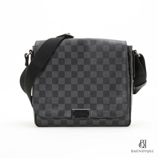 LV MESSENGER MM BLACK DAMIER GRAPHITE CANVAS SHW