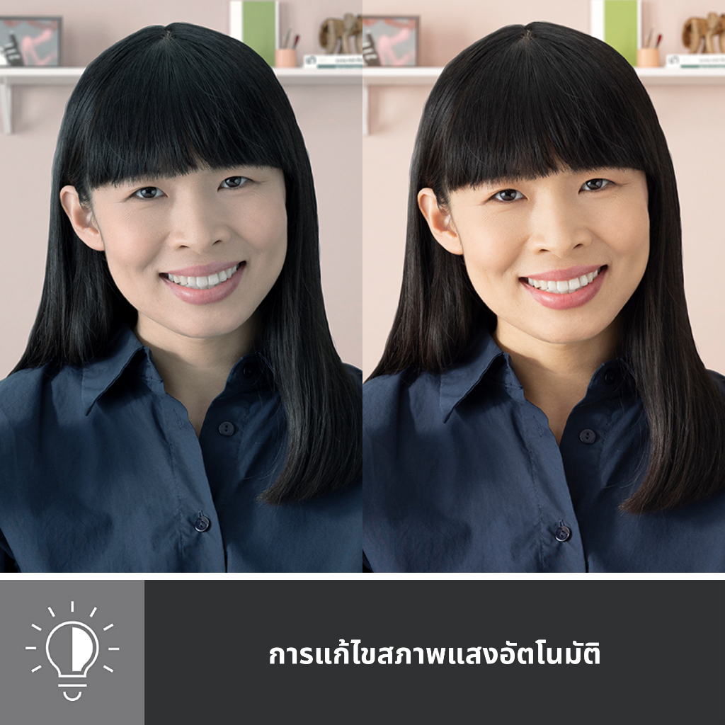 Logitech Brio 300 Full HD webcam กล้องเว็บแคม ความละเอียดสูง แก้ไขแสงอัตโนมัติ พร้อมไมโครโฟนลดเสียงรบกวน รองรับ USB-C